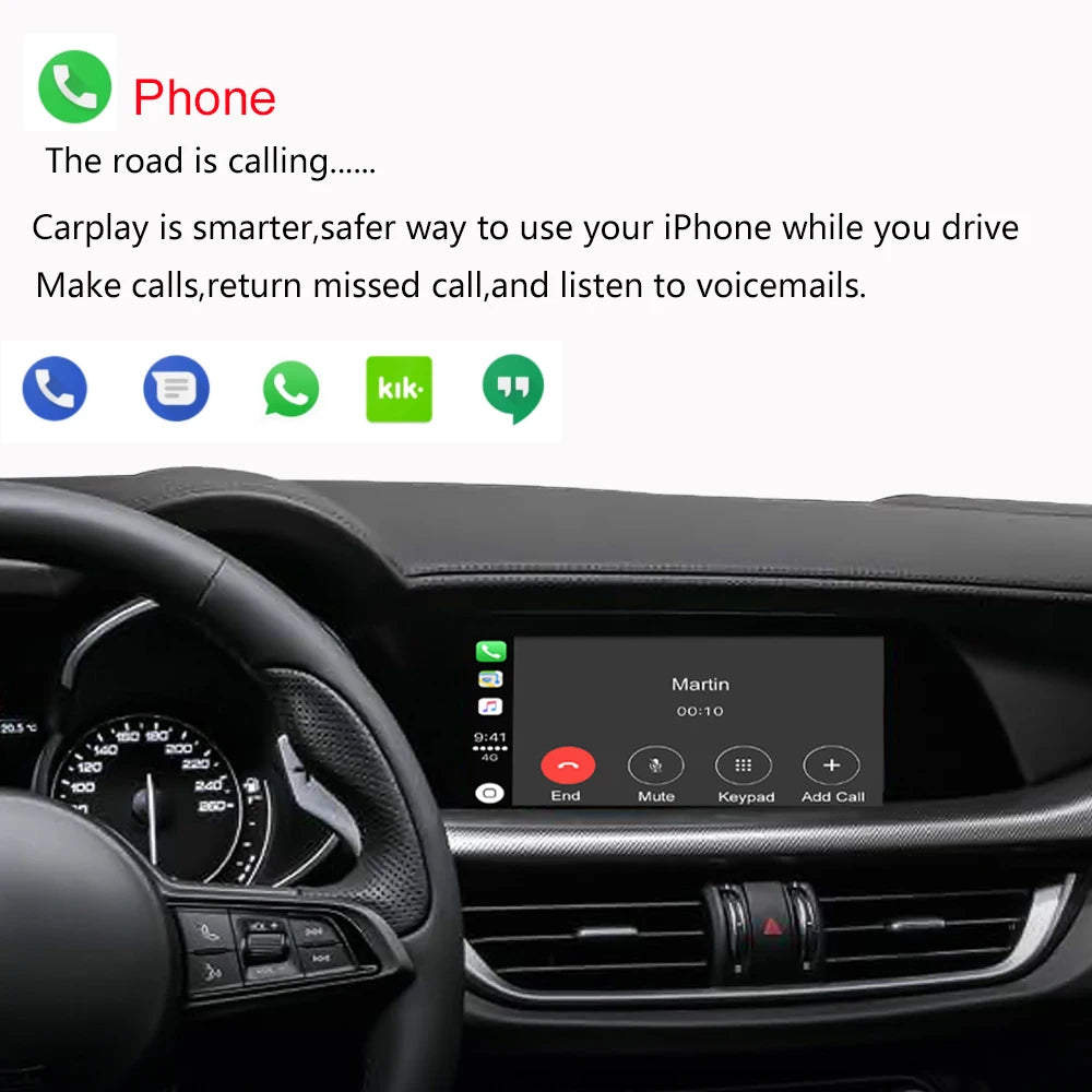 Dckloer Wireless Apple CarPlay &amp; Android Auto Interface for Alfa Romeo Giulia &amp; Stelvio (2015-2019)