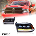 Factory LED Headlights for Dodge Ram 1500 (2009–2018) – Complete Headlamp Assembly