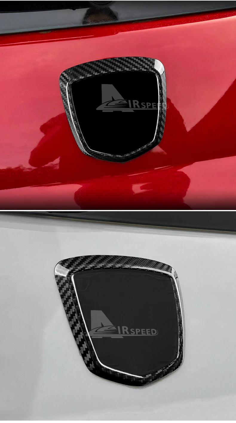 Real Carbon Fiber Interior Logo Badge for Fiat 500 &amp; Abarth 595 (2008-2023)