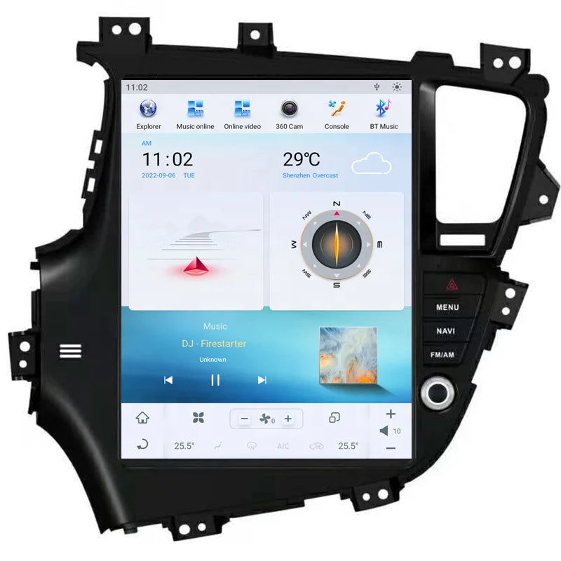 Tesla Style Android 11 Car Radio for Kia K5 Optima 2011-2015 Car Multimedia Player Wireless Carplay 4G