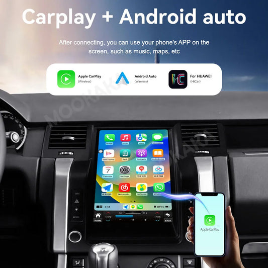Mookaka 12.1-inch vertical-screen Android car stereo for Range Rover Sport 2005–2009 – image 3