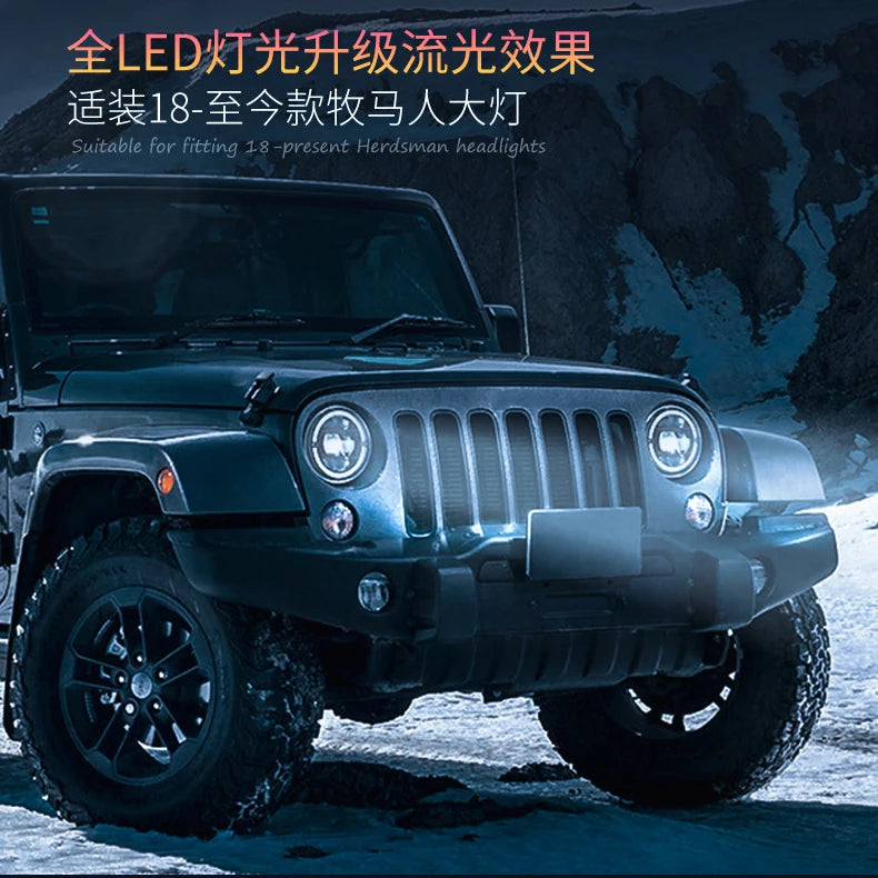 Replacement Head Light for Jeep Wrangler LED Car Head Light Sequential Indicator Headlamp Assembly Car Headlight Assembly