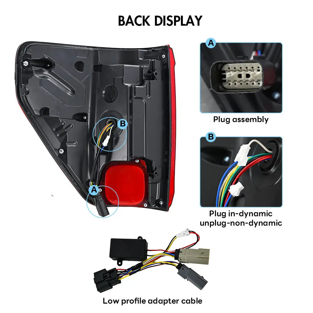 RSJ LED Tail Lights for Ford F-150 2021-2025 – Dynamic Brake Lights & Turn Signals