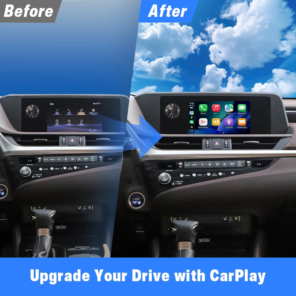 Binarytek BNR-20ESSI kabelloser CarPlay- und Android-Auto-Adapter für Lexus ES (2018–2020)