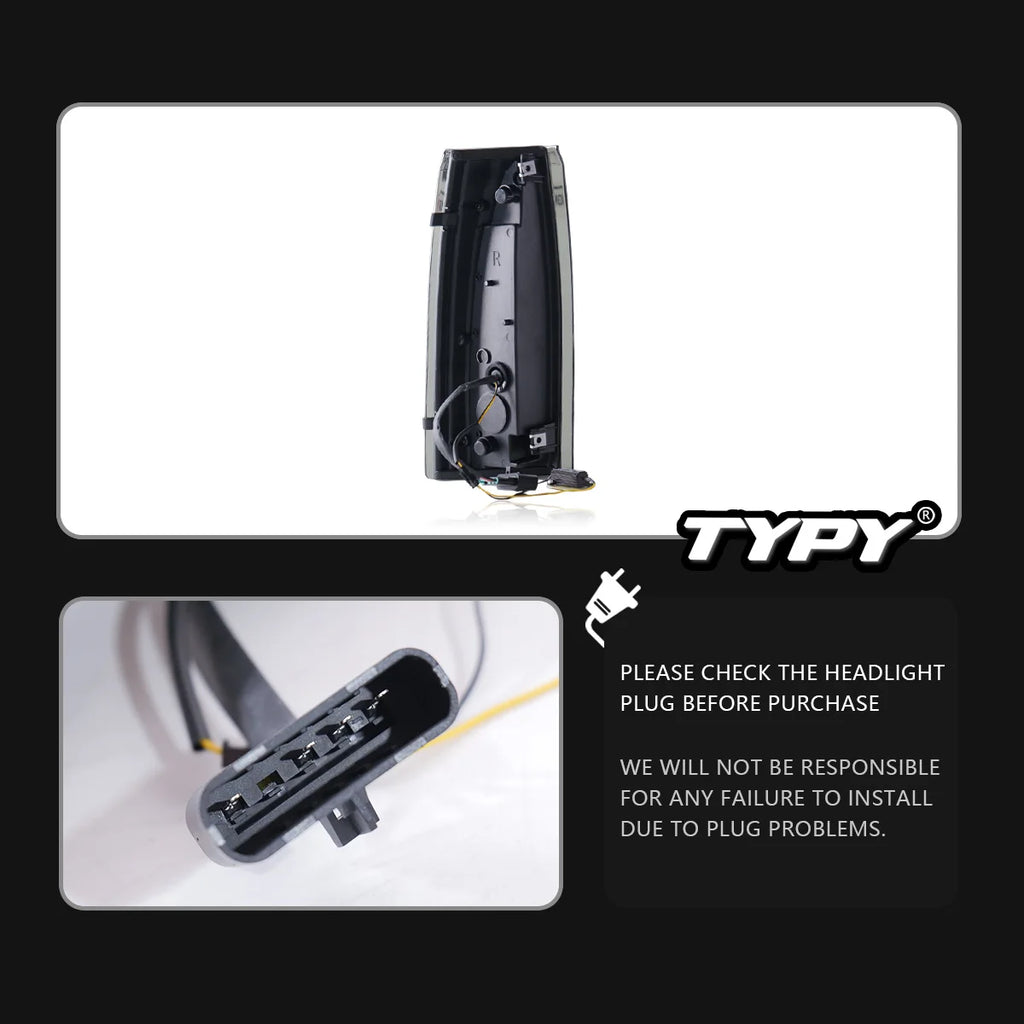 TYPY LED Tail Lights for Chevrolet & GMC Trucks 1988-1998 – Smoke Lens Rear Light Upgrade