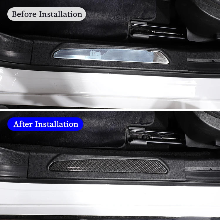 Real Carbon Fiber Door Sill Trim Covers for Alfa Romeo Giulia (2015–2020) – Luxury Interior Upgrade