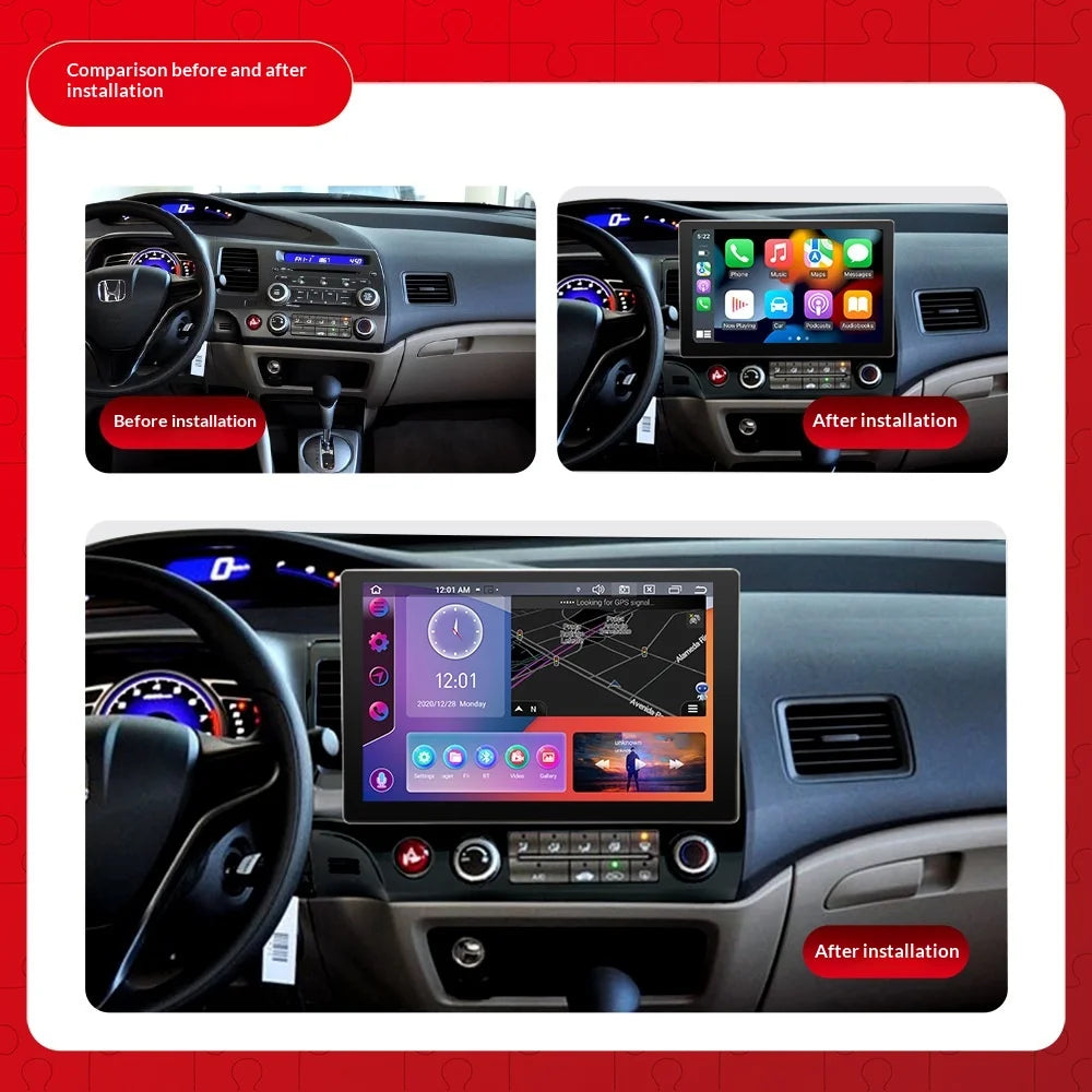 13.3" Android Car Stereo for Honda Civic 2006-2011 – Wireless CarPlay, GPS Navigation & Full HD Display
