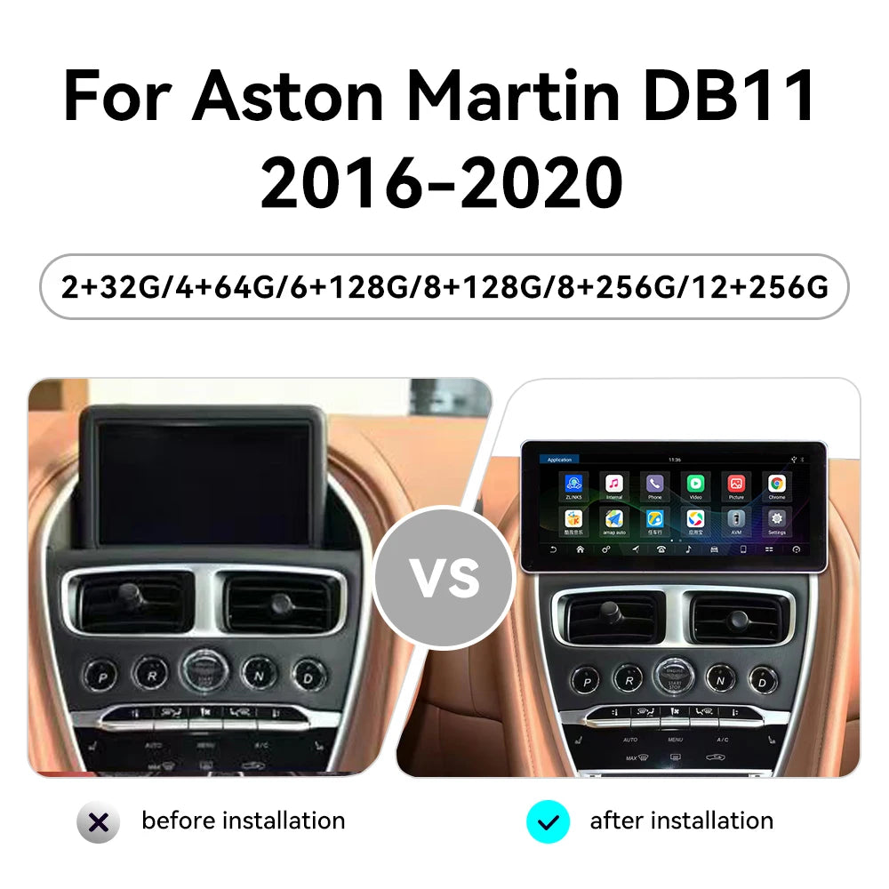 Qualcomm Android 14 Multimedia Navigation System for Aston Martin DB11 (2016-2020)