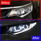 For 2016-2019 for KIA K5 High Quality LED Auto Projector Lens Headlight Assembly 6000k New Condition with Start Effect Accessory