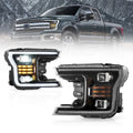 VLAND Full LED Headlights for Ford F-150 2018-2020 – Sequential Turn Signals & LED DRL