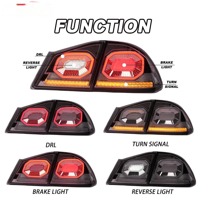 LED Dynamic Starry Sky Tail Lights for Honda Civic FD2 Type R & Mugen 2006-2012 – Premium Rear Light Upgrade