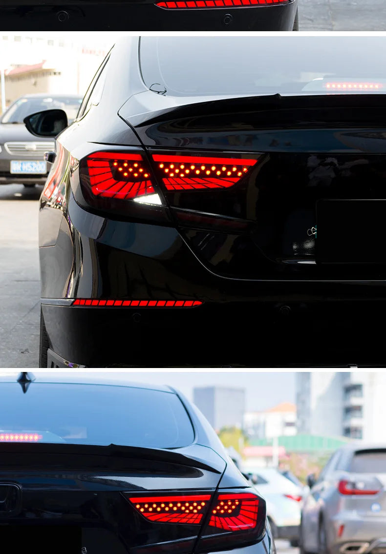 HCMOTIONZ LED Tail Lights for Honda Accord 2018-2022 – Dynamic Animation & Modern Smoke Design