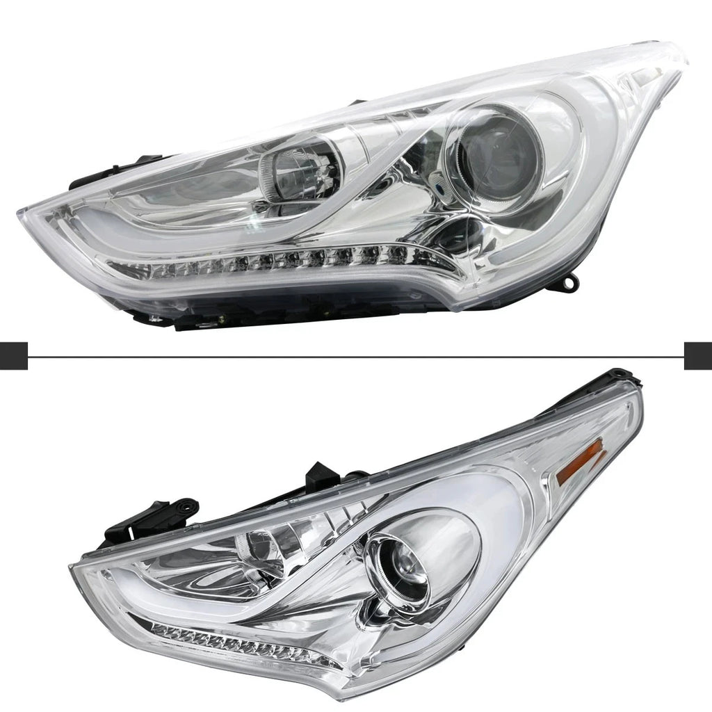 LED Projector Headlights for 2012-2017 Hyundai Veloster Clear Sequential Signal