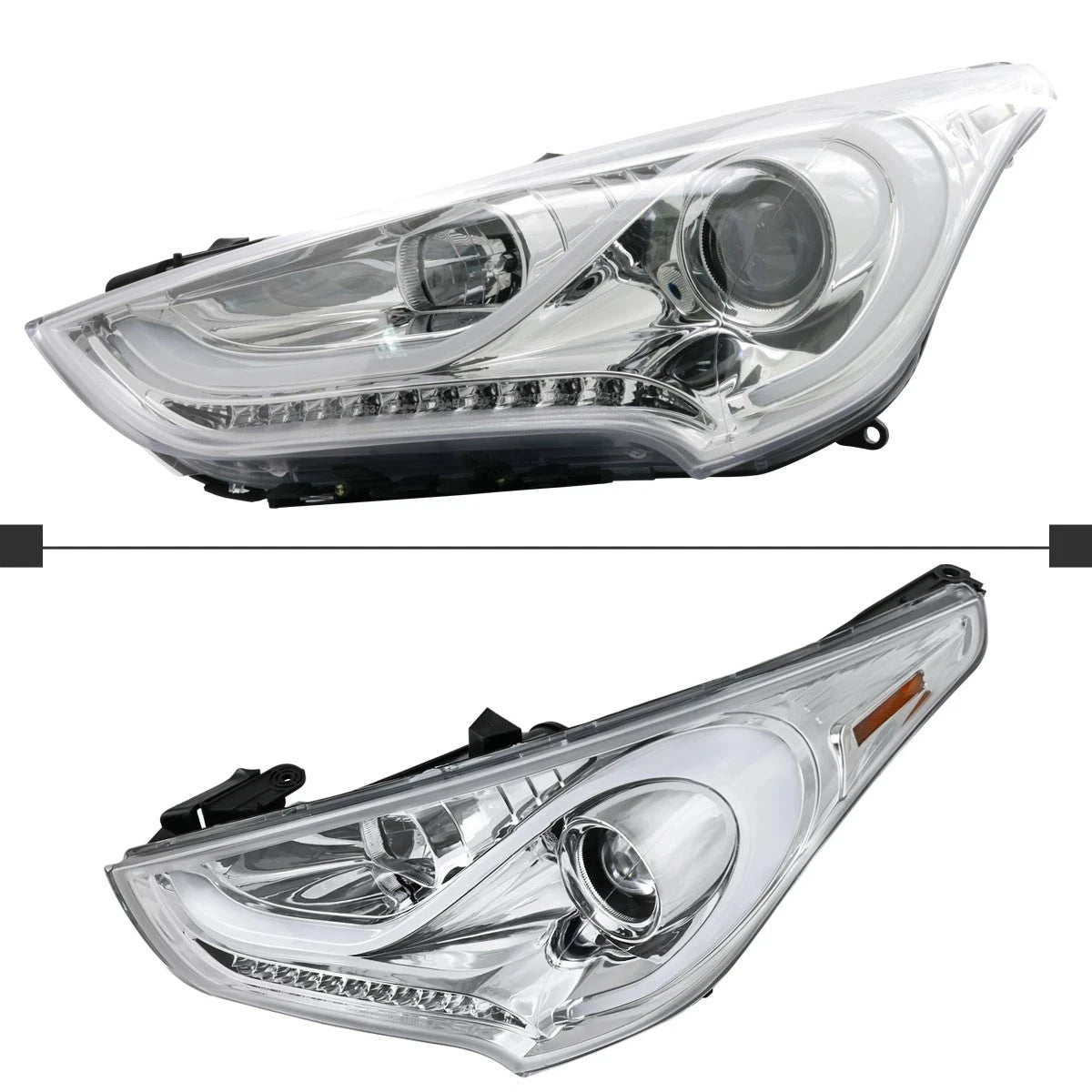 LED Projector Headlights for 2012-2017 Hyundai Veloster Clear Sequential Signal