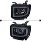 Smoke LED Projector Headlights for GMC Sierra 1500 (2014-2015) & Sierra 2500HD (2015-2019)