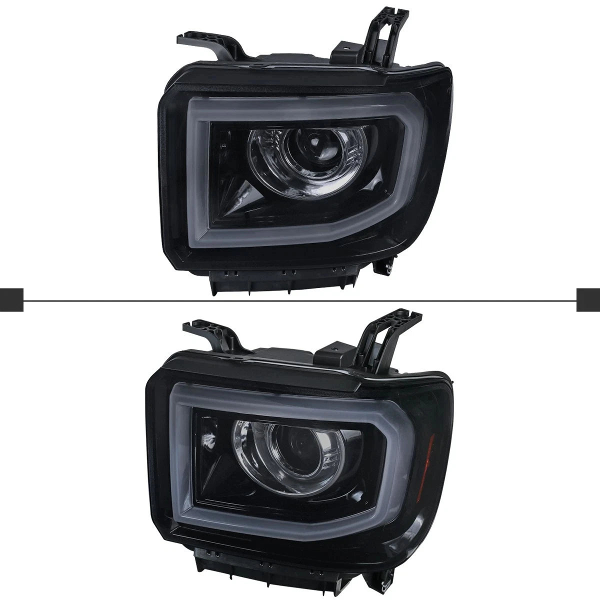 Smoke LED Projector Headlights for GMC Sierra 1500 (2014-2015) & Sierra 2500HD (2015-2019)