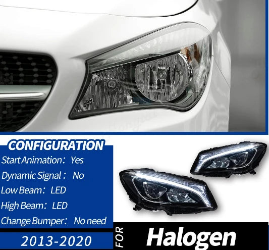 Faros Full LED para Mercedes-Benz CLA W117 (2016–2019) – Juego de 2