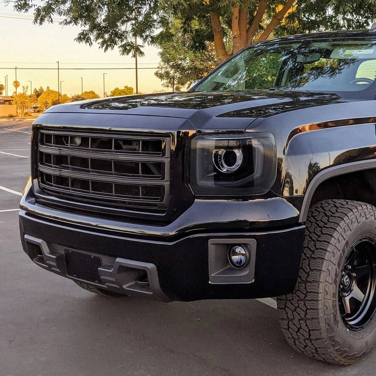 Smoke LED Projector Headlights for GMC Sierra 1500 (2014-2015) & Sierra 2500HD (2015-2019)
