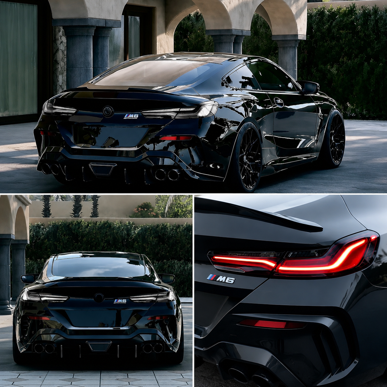 Black Transparent Venom LED Tail Lights for BMW M8 G16
